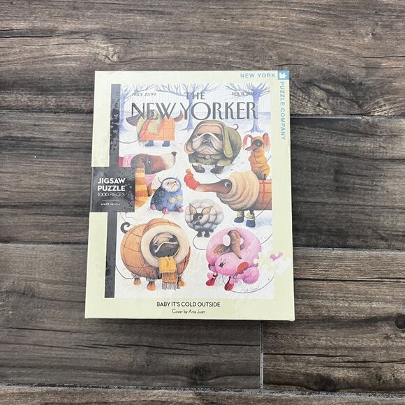 New Yorker Puzzle - Baby It's Cold Outside Dogs - 1000 Piece Jigsaw Brand New - Picture 1 of 2